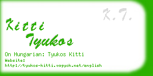 kitti tyukos business card